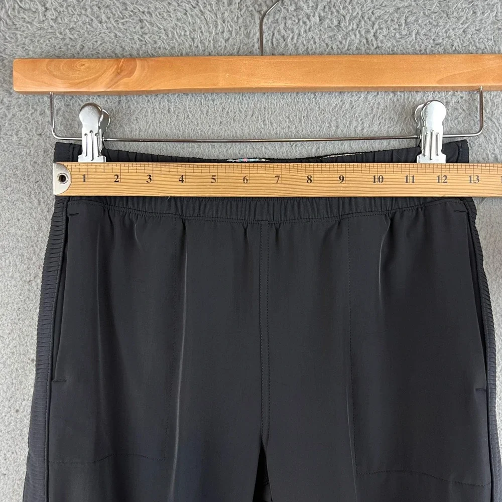 Ivivva Lululemon Girls Black Joggers Athletic Pants Ribbed Trim Size 14